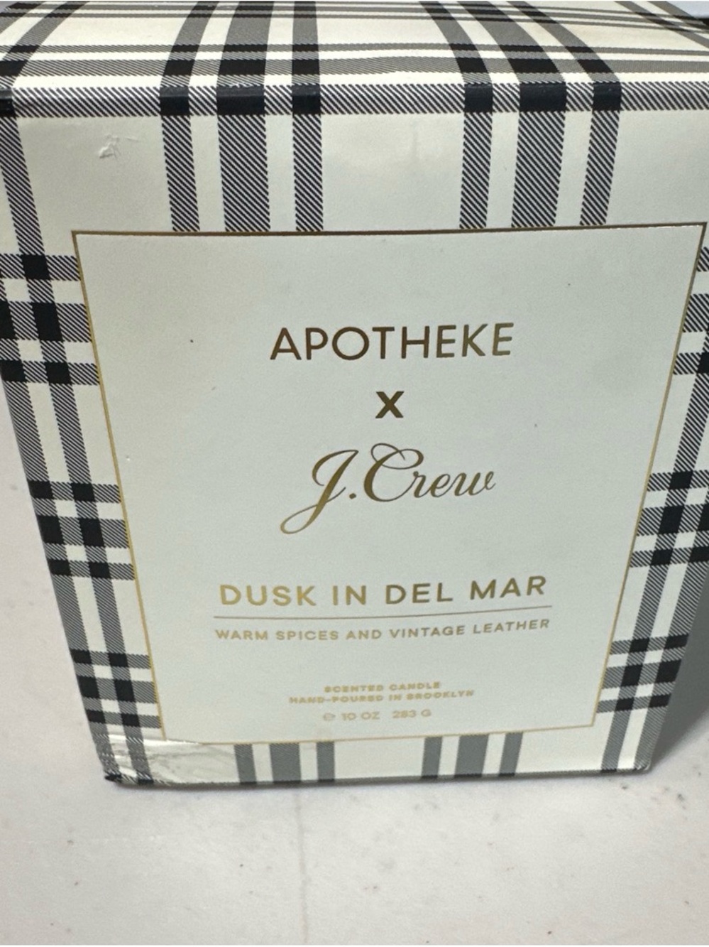 J. Crew Dusk in Del Mar Candle — Warm Spices & Vintage Leather